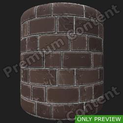 PBR Substance Material of Wall Brick Old